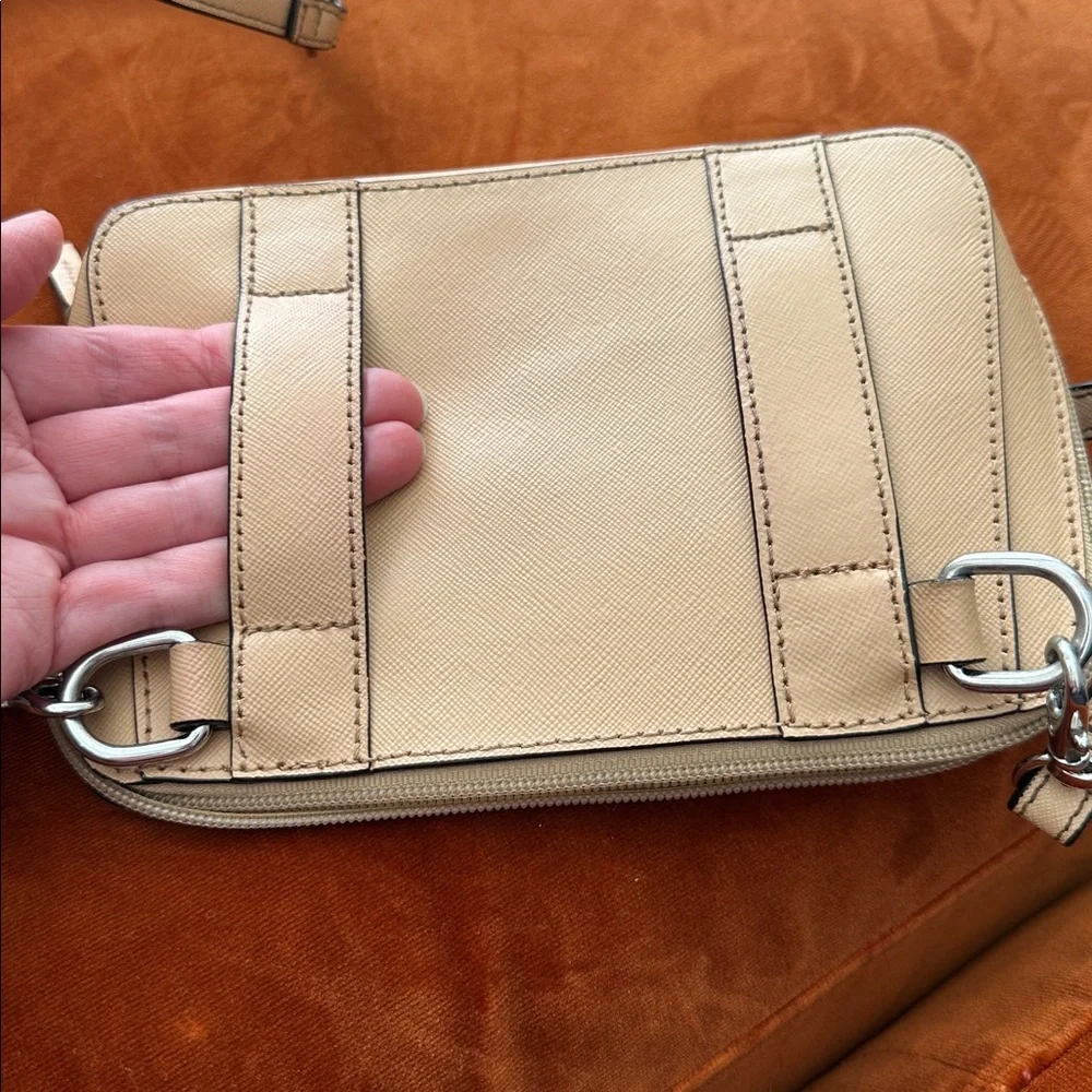 Tignanello Bella Belt Belt in Nude Coated Leather Crossbody Removable Strap